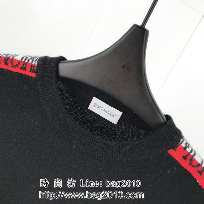 MONCLER蒙口 18ss秋冬新款 雙側字母提花logo 貂絨衫 男款羊毛衫 ydi1958